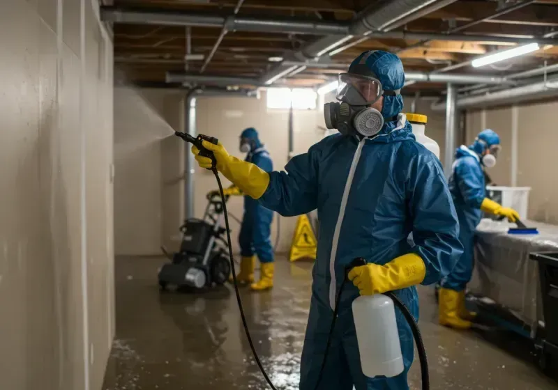 Basement Sanitization and Antimicrobial Treatment process in Devine, TX